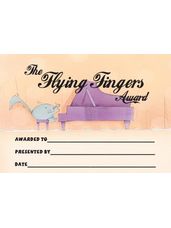 Award Certificates Mini - Flying Fingers Award