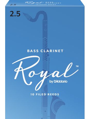 Rico Royal Bass Clarinet Reeds 2.5; Box of 10