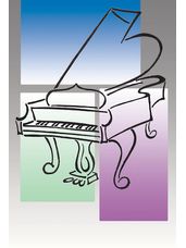 Recital Program Blank #72: Color Block Piano