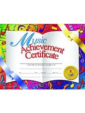 Music Achievement Certificate - Bright Colors