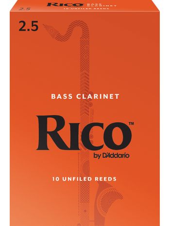 Rico Bass Clarinet Reed 2.5; Box of 10