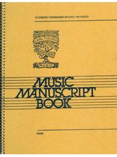 12 Stave Music Manuscript Book